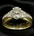 18-carat yellow and white Gold Diamond ring