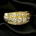 An 18-carat yellow and white Gold Diamond ring
