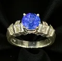 A Platinum (900), Tanzanite and Diamond dress ring