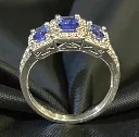Stunning ring featuring 10-carat white gold